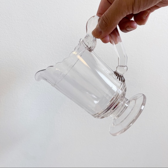 Vintage Scalloped Edge Clear Glass Mini Pitcher - Picture 2 of 16
